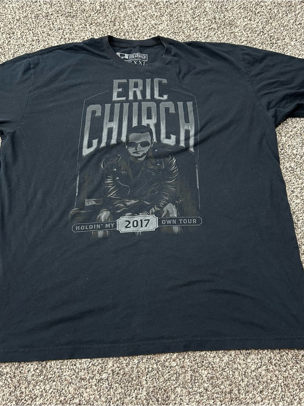 Eric Church Holdin My Own Tour 2017 T-Shirt Mens XXL Black Graphic Concert Tee